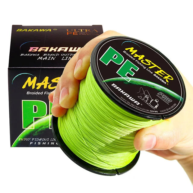 BAKAWA 4 Strands Braided PE Fishing Line 100m/300m