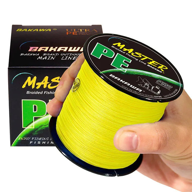 BAKAWA 4 Strands Braided PE Fishing Line 100m/300m